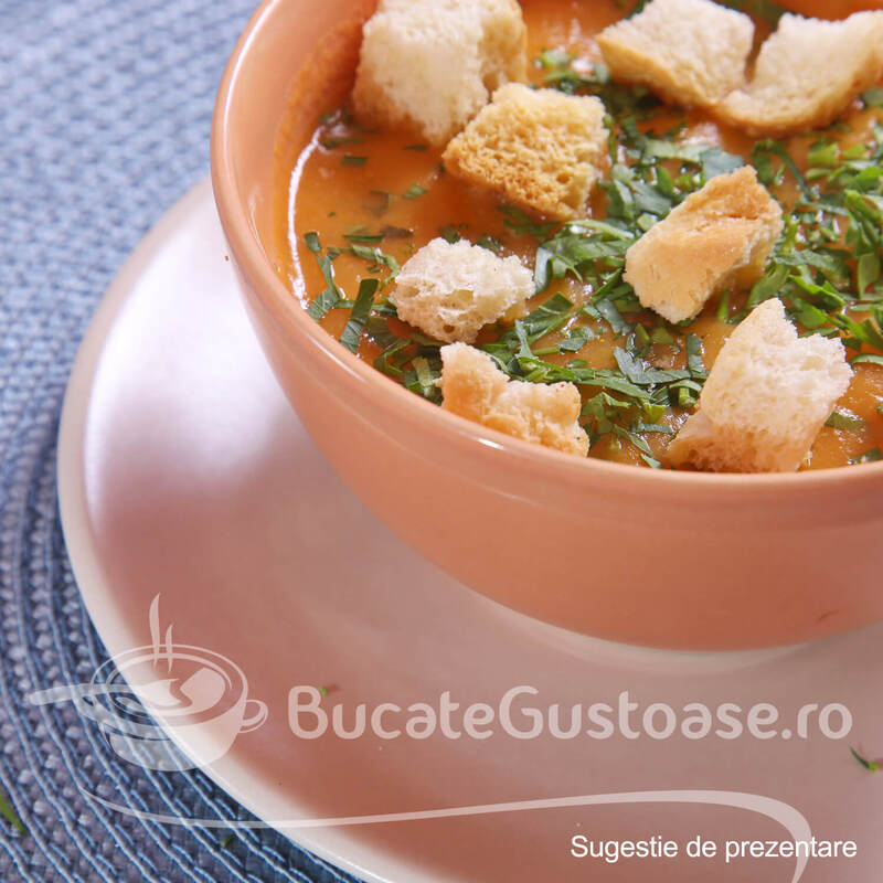 Supa crema de legume cu crutoane - BucateGustoase.ro®