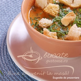 Supa crema de legume cu crutoane | Livrare Bucuresti | BucateGustoase.ro
